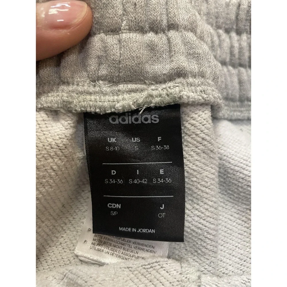 Adidas Sweatpants Youth‎ Small Gray 3-Stripes Jogger Ankle Athletic Gym Play